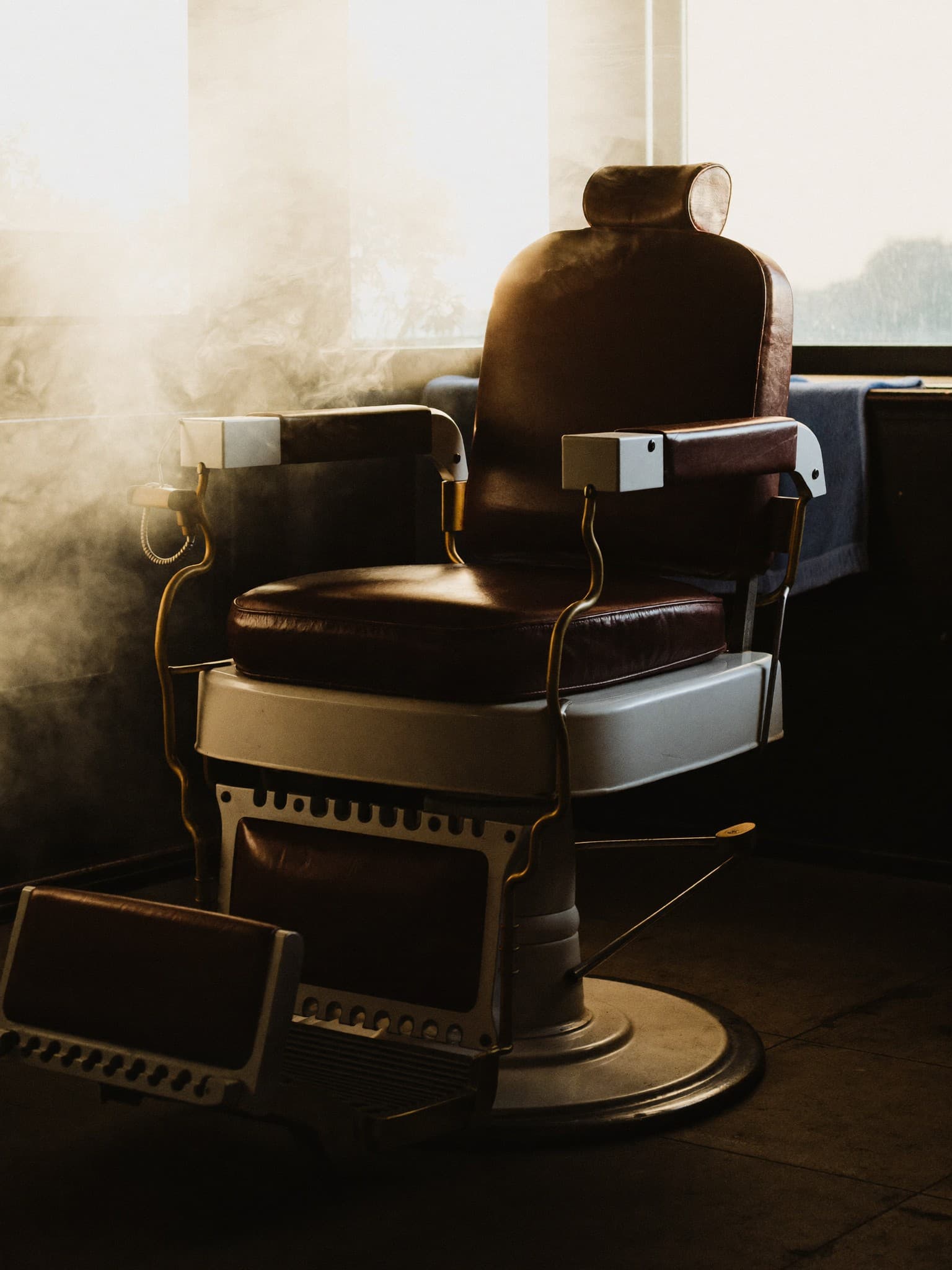 Lederner Barbierstuhl im Ayaz Barbershop